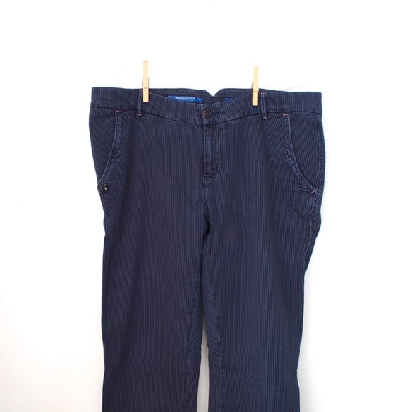 Maison Scotch blue cotton pin stripe straight leg pant 31/32 - Picture 1 of 13